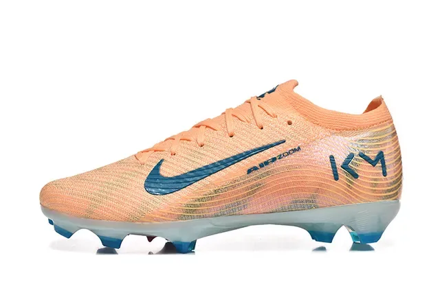 Nike Mercurial Vapor KM Peach Blue Botines de fútbol para terreno firme 10