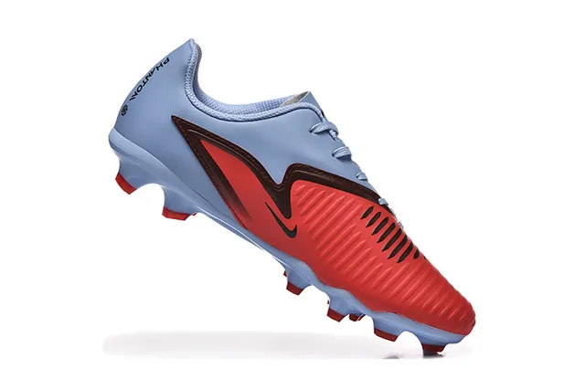 Nike Mercurial Vapor हल्का नीला और लाल फर्म-ग्राउंड सोकर जूते 3
