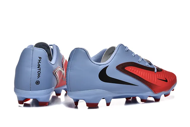 Nike Mercurial Vapor हल्का नीला और लाल फर्म-ग्राउंड सोकर जूते 5