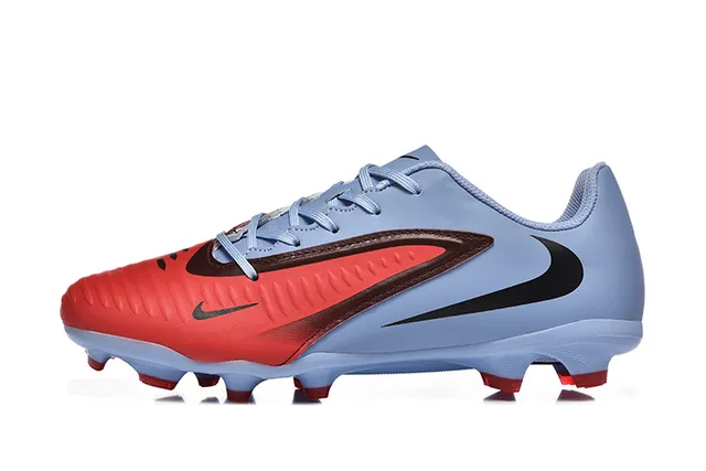 Nike Mercurial Vapor हल्का नीला और लाल फर्म-ग्राउंड सोकर जूते 10