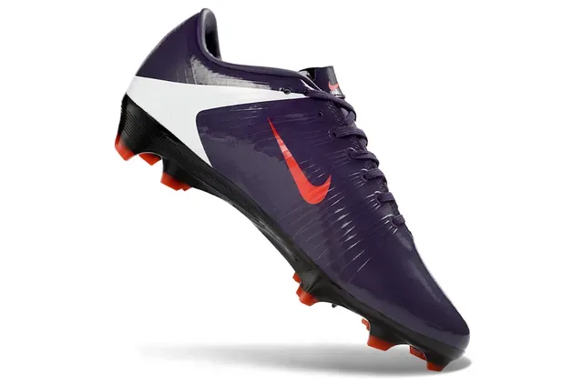 Nike Mercurial Vapor Roxo Vermelho Sapatos de Futebol Baixo Sintético Textura Acanalada Gramado Firme 2