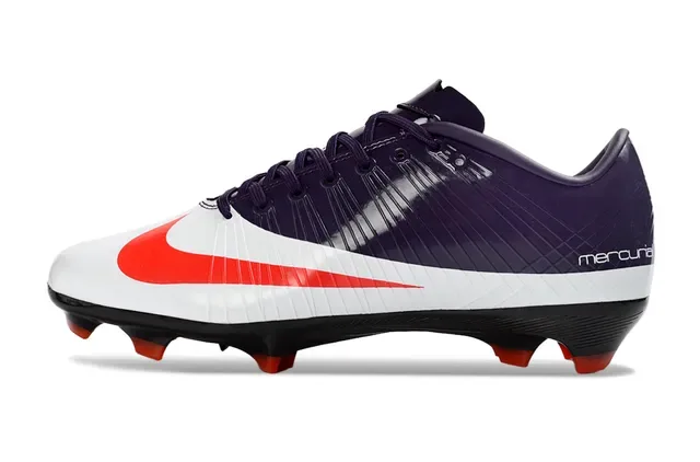 Nike Mercurial Vapor Roxo Vermelho Sapatos de Futebol Baixo Sintético Textura Acanalada Gramado Firme 6