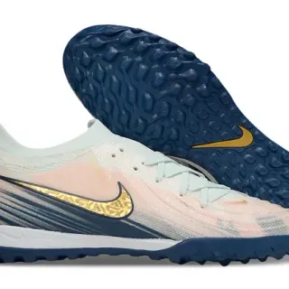 Nike Sapatos de Futebol Turf Laranja Navy Knit Upper Gradient Mesh