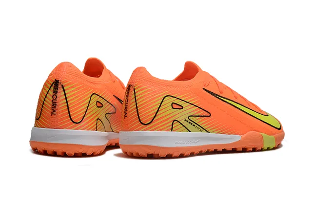 Nike Orange Yellow Knit Upper Low-Cut Collar Turf Soccer Shoes 5