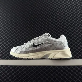 Nike P-6000 أحذية رياضية أسلوب حياة فضي معدني كريمي