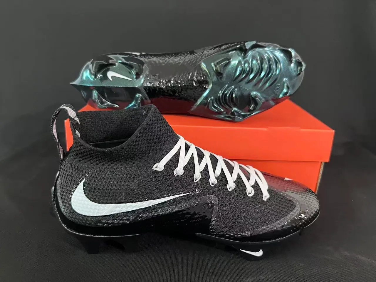 Nike Phantom GT Black White Firm-Ground Soccer Shoes 6