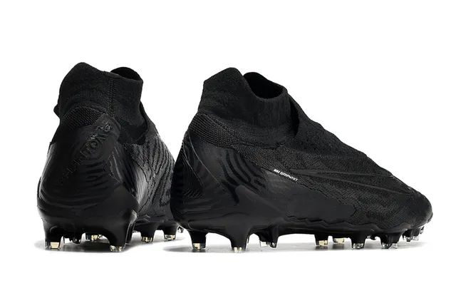 Nike Phantom GT Noir Blanc Upper en Tricot Ajusté à la Chaussure Piquants TPU Moulés Terrain Firme Chaussures de Football 7