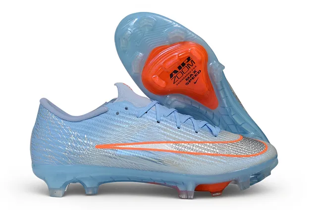 Nike Phantom GT Azul Laranja Flyknit Upper Colarinho Baixo Superfície Firme Sapatos de Futebol 4