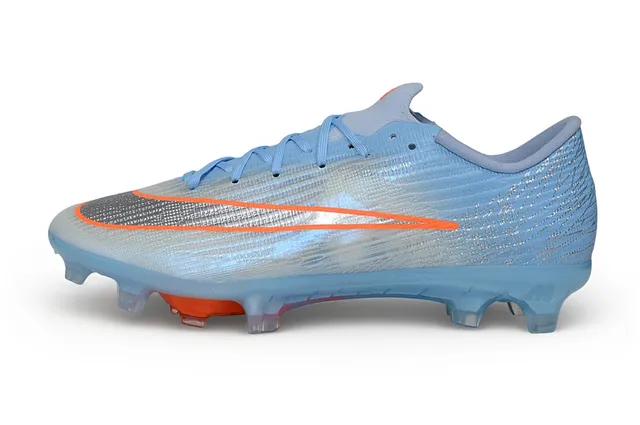Nike Phantom GT Azul Laranja Flyknit Upper Colarinho Baixo Superfície Firme Sapatos de Futebol 8