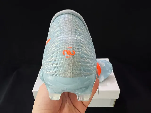 Nike Phantom GT Azul Laranja Flyknit Upper Colarinho Baixo Superfície Firme Sapatos de Futebol 10