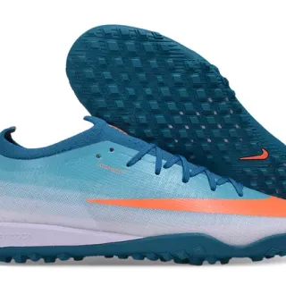 Nike Phantom GT 蓝橙色针织鞋面 低切领 草地足球鞋