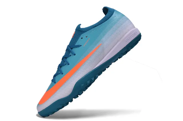Nike Phantom GT Blue Orange Knit Upper Low-Cut Collar Turf Soccer Shoes 3