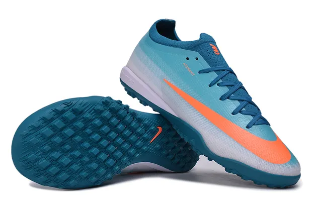 Nike Phantom GT Blue Orange Knit Upper Low-Cut Collar Turf Soccer Shoes 4