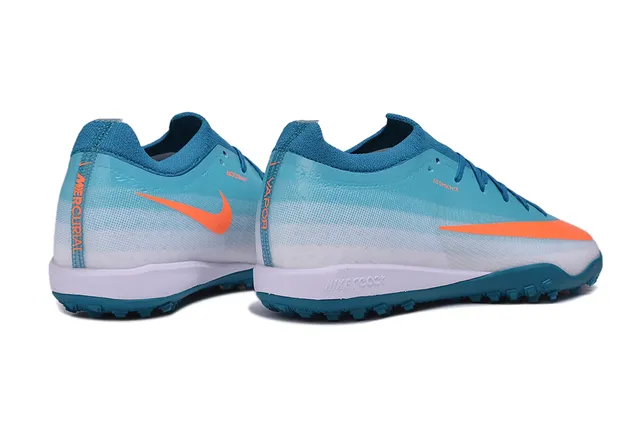 Nike Phantom GT Blue Orange Knit Upper Low-Cut Collar Turf Soccer Shoes 5