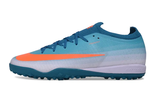 Nike Phantom GT Blue Orange Knit Upper Low-Cut Collar Turf Soccer Shoes 6