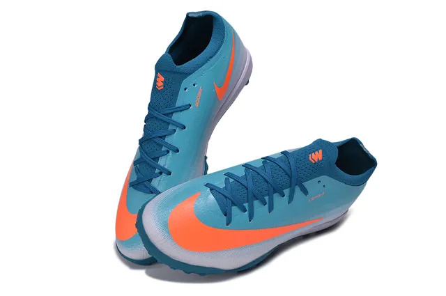 Nike Phantom GT Blue Orange Knit Upper Low-Cut Collar Turf Soccer Shoes 7