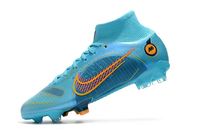 Nike Phantom GT Marcelo Azul Claro Laranja Firm-Ground Sapatos de Futebol 4
