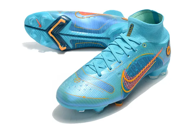 Nike Phantom GT Marcelo Azul Claro Laranja Firm-Ground Sapatos de Futebol 6