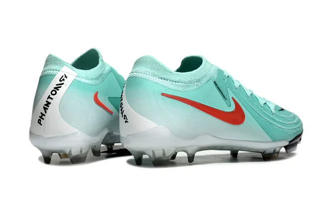 Nike Phantom GT verde menta e vermelho Sapatos de futebol para solo firme 5
