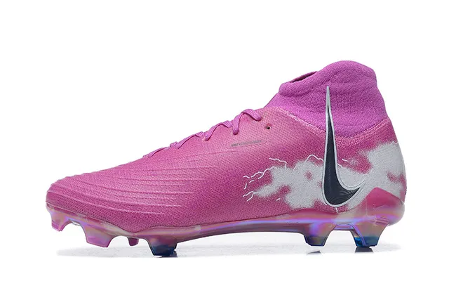 Nike Phantom GT rosa branco baixo colar ajuste meia solo firme tênis de futebol 10