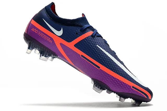 Nike Phantom GT Purple Navy Low-Cut حذاء كرة القدم علبة مصنوعية مطرية أرض صلبة Soccer Shoes 3