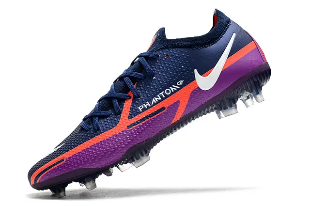 Nike Phantom GT Purple Navy Low-Cut حذاء كرة القدم علبة مصنوعية مطرية أرض صلبة Soccer Shoes 4