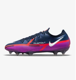 Nike Phantom GT Purple Navy Low-Cut حذاء كرة القدم علبة مصنوعية مطرية أرض صلبة Soccer Shoes 5