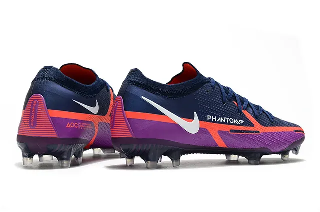 Nike Phantom GT Purple Navy Low-Cut حذاء كرة القدم علبة مصنوعية مطرية أرض صلبة Soccer Shoes 8