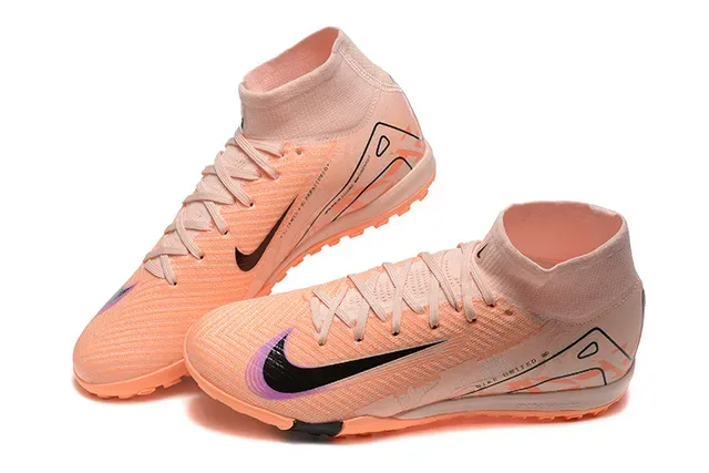 Nike Phantom GT Turf High-Top Peach Orange Black Turf Soccer Shoes 3