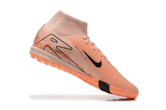 Nike Phantom GT Turf High-Top Peach Orange Black Turf Soccer Shoes 4