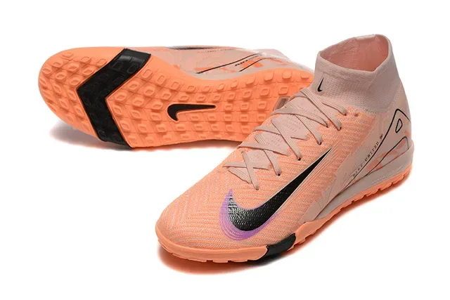 Nike Phantom GT Turf High-Top Peach Orange Black Turf Soccer Shoes 7