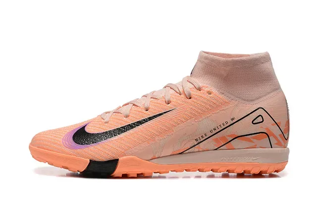 Nike Phantom GT Turf High-Top Peach Orange Black Turf Soccer Shoes 10