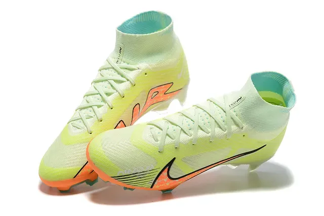 Nike Phantom GT Sapatos de Futebol Amarelo Laranja Upper Ajuste de Meia Alta Corte Flyknit Construção Gramado Artificial 2