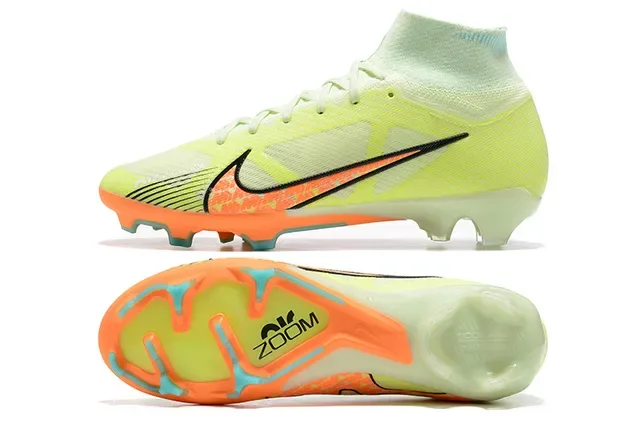 Nike Phantom GT Sapatos de Futebol Amarelo Laranja Upper Ajuste de Meia Alta Corte Flyknit Construção Gramado Artificial 9