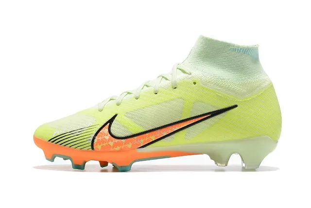 Nike Phantom GT Sapatos de Futebol Amarelo Laranja Upper Ajuste de Meia Alta Corte Flyknit Construção Gramado Artificial 10