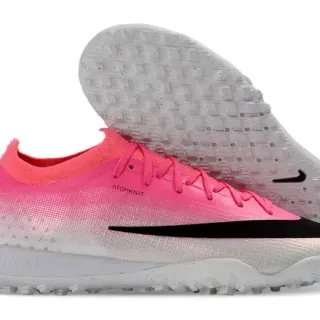 Nike Rosa Preto Atomknit Knit Upper Gradient Fade Turf Sapatos de Futebol