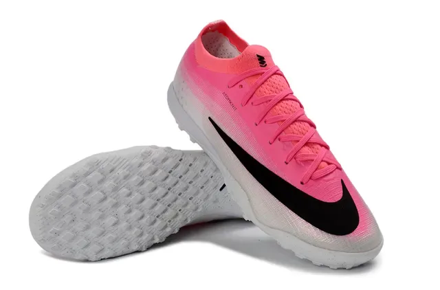 Nike Pink Black Atomknit Knit Upper Gradient Fade Turf Soccer Shoes 4