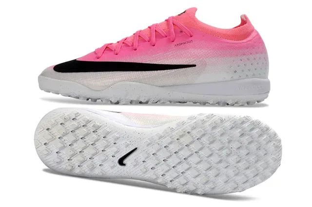 Nike Pink Black Atomknit Knit Upper Gradient Fade Turf Soccer Shoes 6