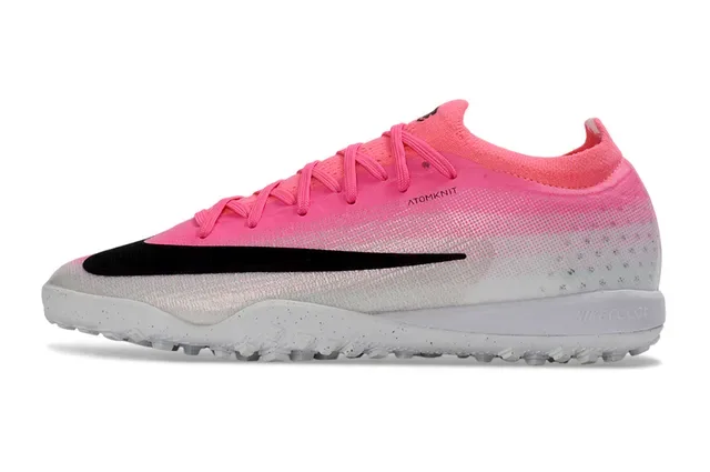 Nike Pink Black Atomknit Knit Upper Gradient Fade Turf Soccer Shoes 7