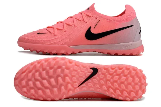 Nike Pink Black Knit Upper Low-Cut Silhouette Turf Soccer Shoes 5