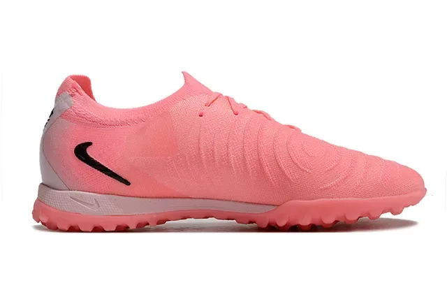 Nike Pink Black Knit Upper Low-Cut Silhouette Turf Soccer Shoes 7
