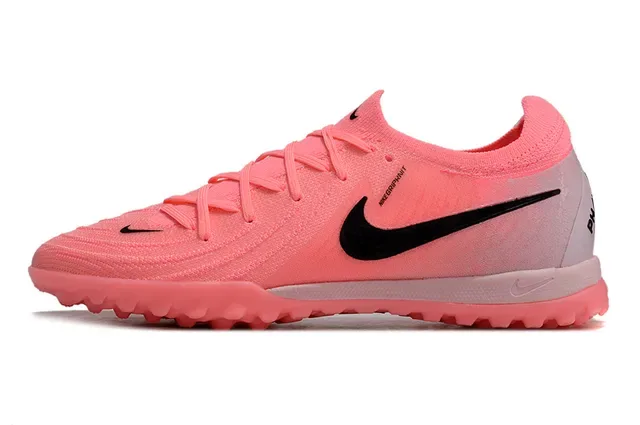 Nike Pink Black Knit Upper Low-Cut Silhouette Turf Soccer Shoes 8