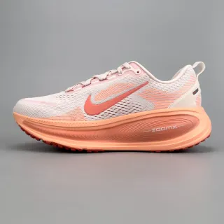 Nike गुलाबी नारंगी सांस लेने योग्य बुनावट ऊपरी भाग नक्काशीदार ZoomX मिडसोल रनिंग जूते