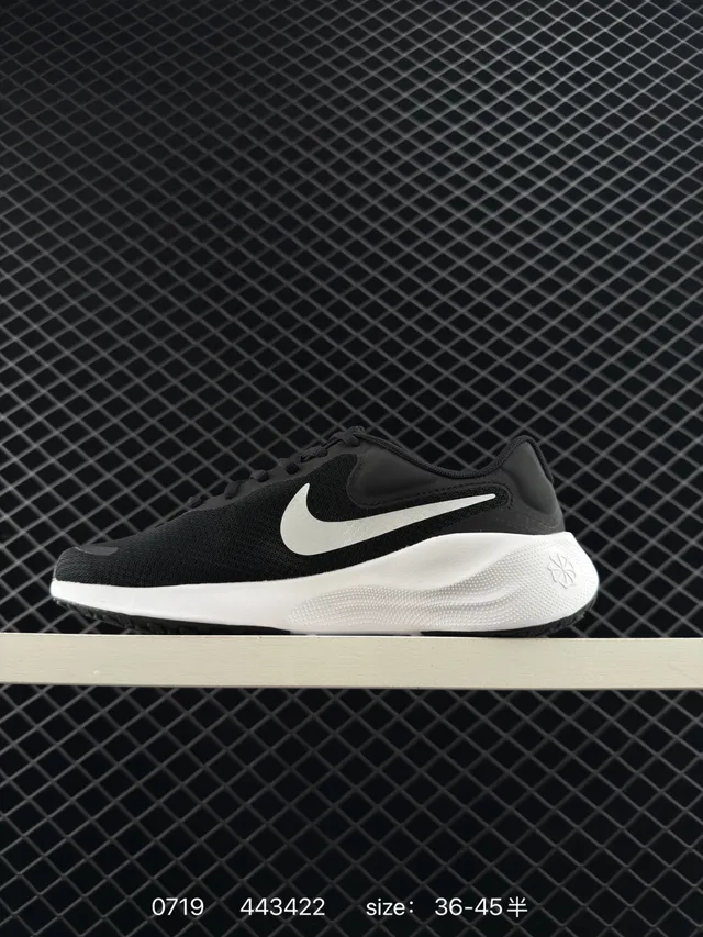 Nike Revolution 4 Black and White Running Shoes 6