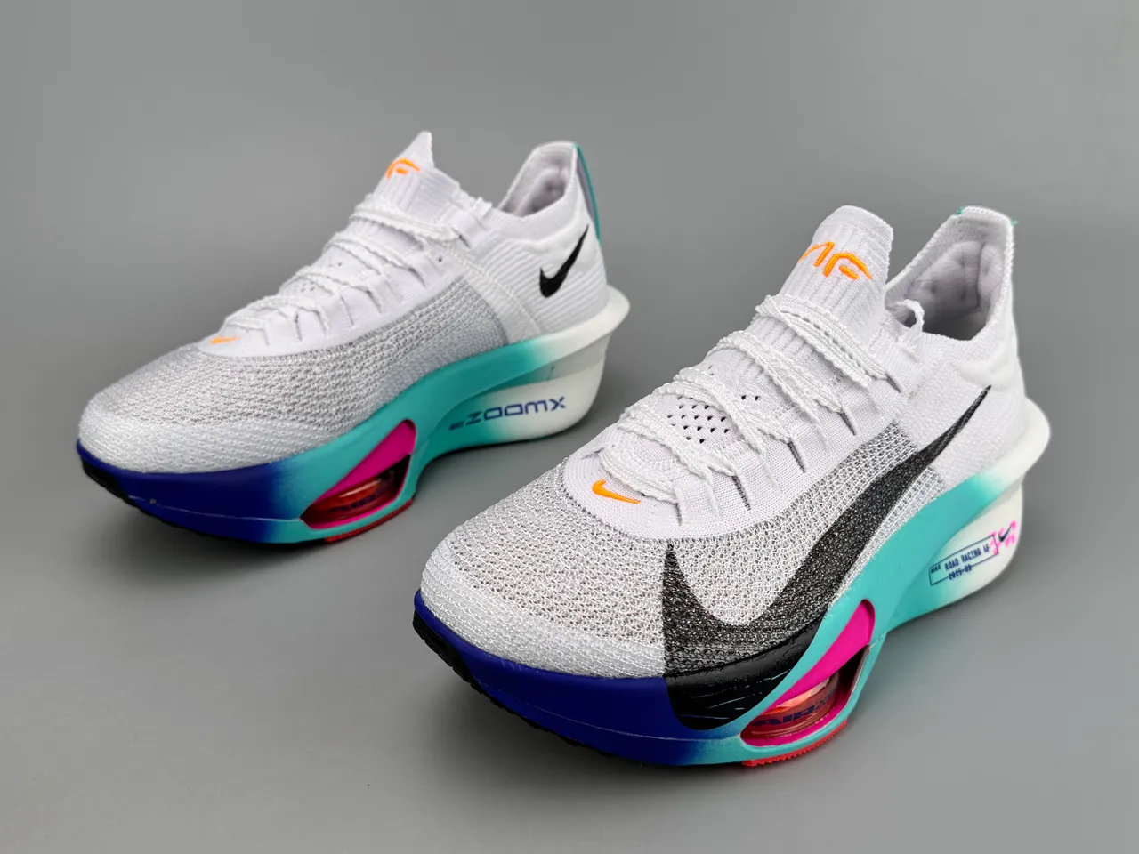 Nike Road Racing AF 2023-03 Blancos turquesa azul rosa Zapatos de correr 7