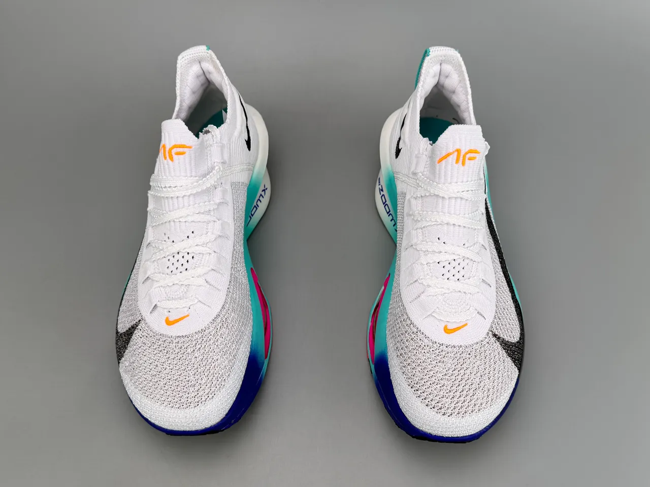 Nike Road Racing AF 2023-03 Blancos turquesa azul rosa Zapatos de correr 9