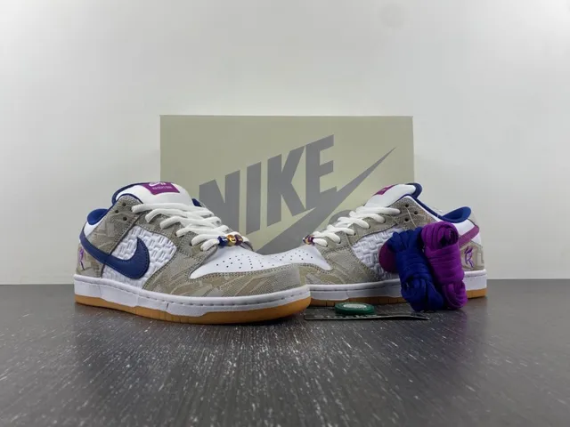 Nike SB Dunk Low beige bleu violet Signature chaussures de skateboard 13