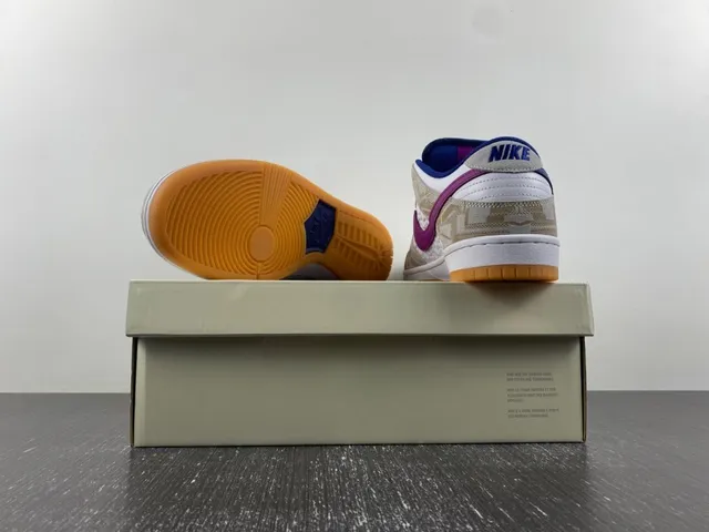 Nike SB Dunk Low beige bleu violet Signature chaussures de skateboard 15