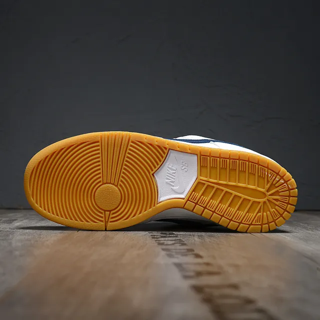 Nike SB Dunk Low White Navy Gum Skateboard Shoes 5