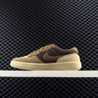 Nike SB Force 58 Tan Brown Suede Canvas स्केटबोर्ड जूते